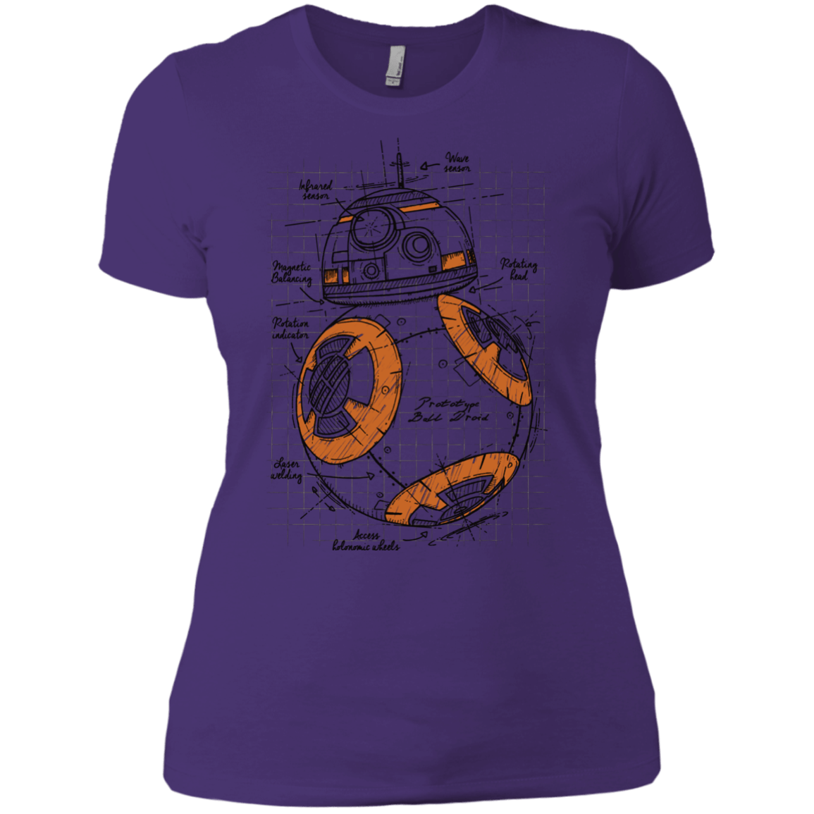 T-Shirts Purple Rush/ / X-Small BB-8 Plan Women's Premium T-Shirt
