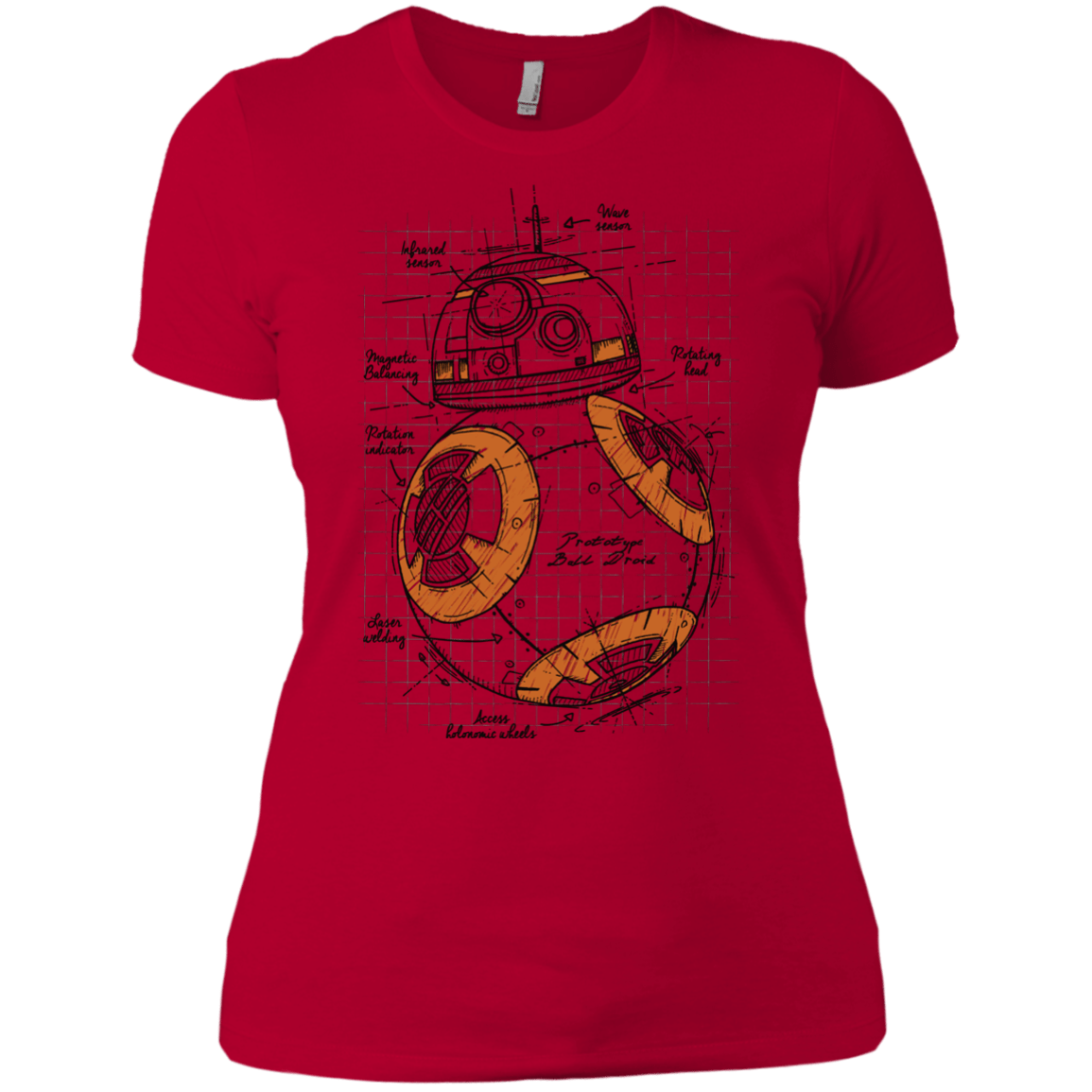 T-Shirts Red / X-Small BB-8 Plan Women's Premium T-Shirt