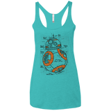 T-Shirts Tahiti Blue / X-Small BB-8 Plan Women's Triblend Racerback Tank