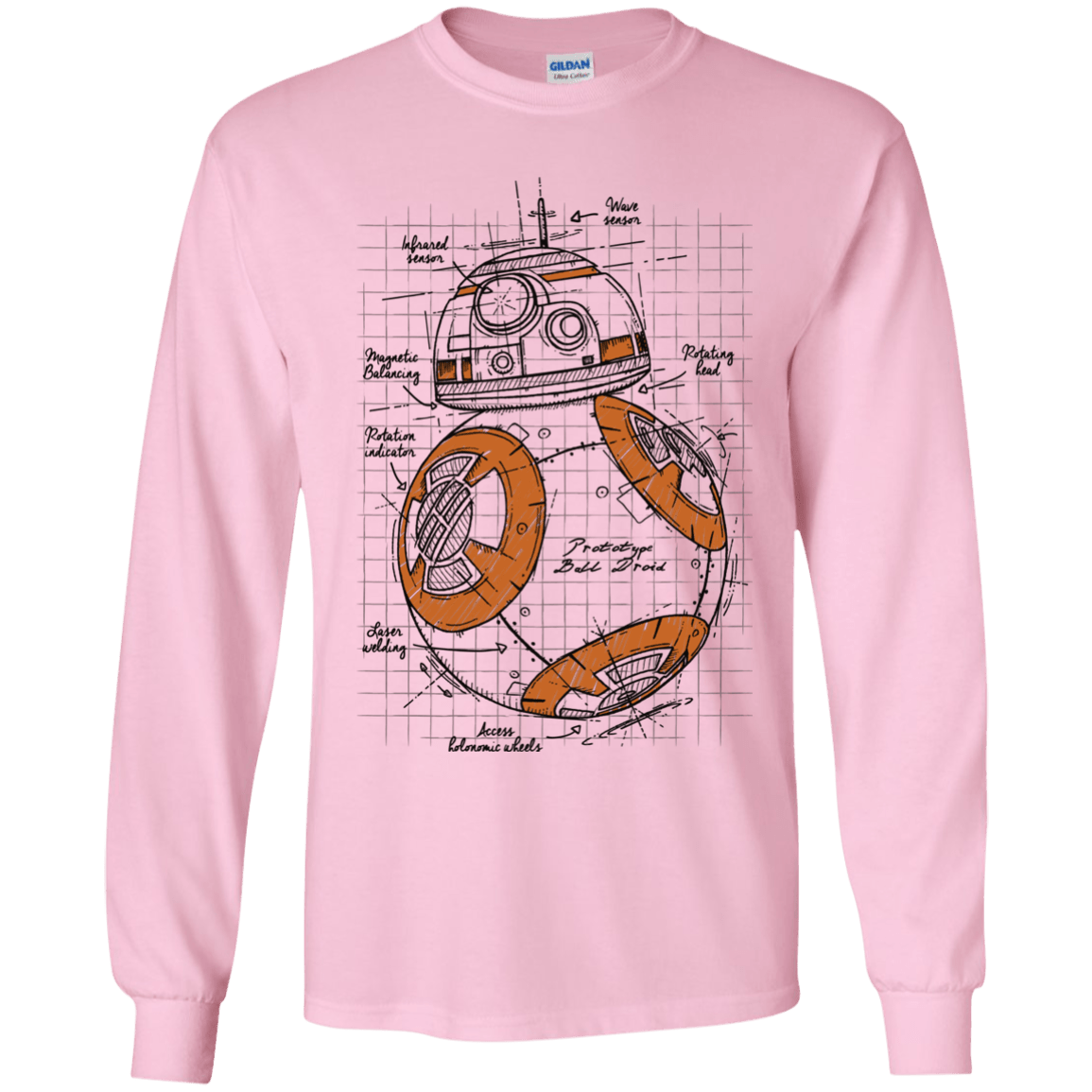T-Shirts Light Pink / YS BB-8 Plan Youth Long Sleeve T-Shirt