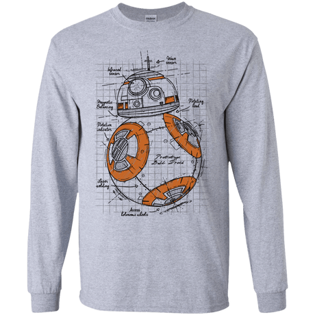 T-Shirts Sport Grey / YS BB-8 Plan Youth Long Sleeve T-Shirt