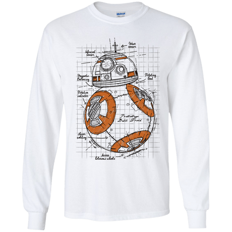 T-Shirts White / YS BB-8 Plan Youth Long Sleeve T-Shirt
