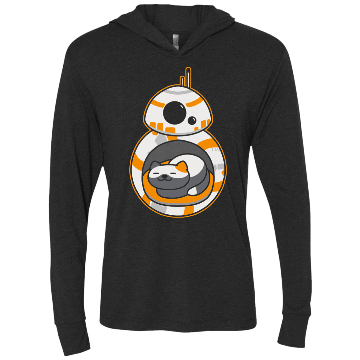 T-Shirts Vintage Black / X-Small BB Atsume Triblend Long Sleeve Hoodie Tee