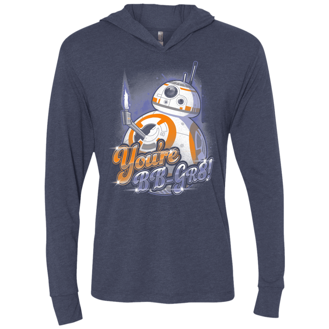 T-Shirts Vintage Navy / X-Small BB Great Triblend Long Sleeve Hoodie Tee