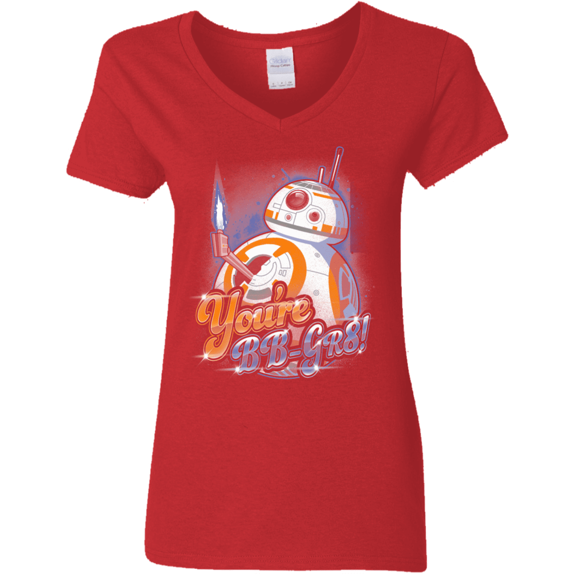 T-Shirts Red / S BB Great Women's V-Neck T-Shirt