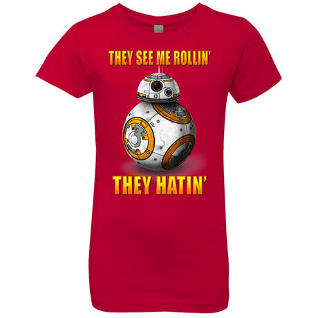 T-Shirts Red / YXS BB8TSMR Girls Premium T-Shirt