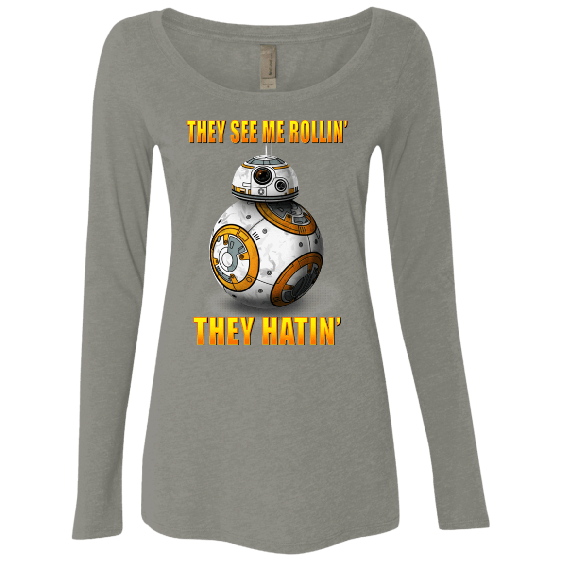 T-Shirts Venetian Grey / Small BB8TSMR Women's Triblend Long Sleeve Shirt