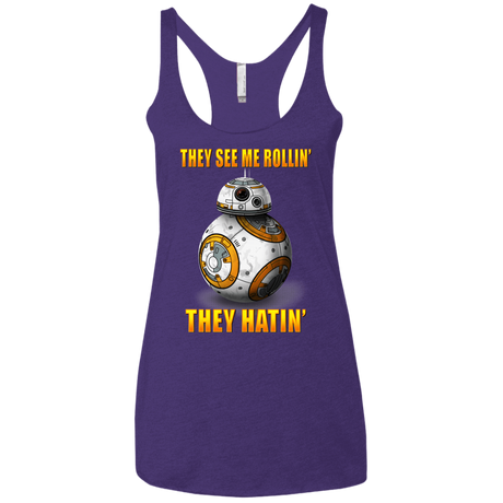 T-Shirts Purple / X-Small BB8TSMR Women's Triblend Racerback Tank