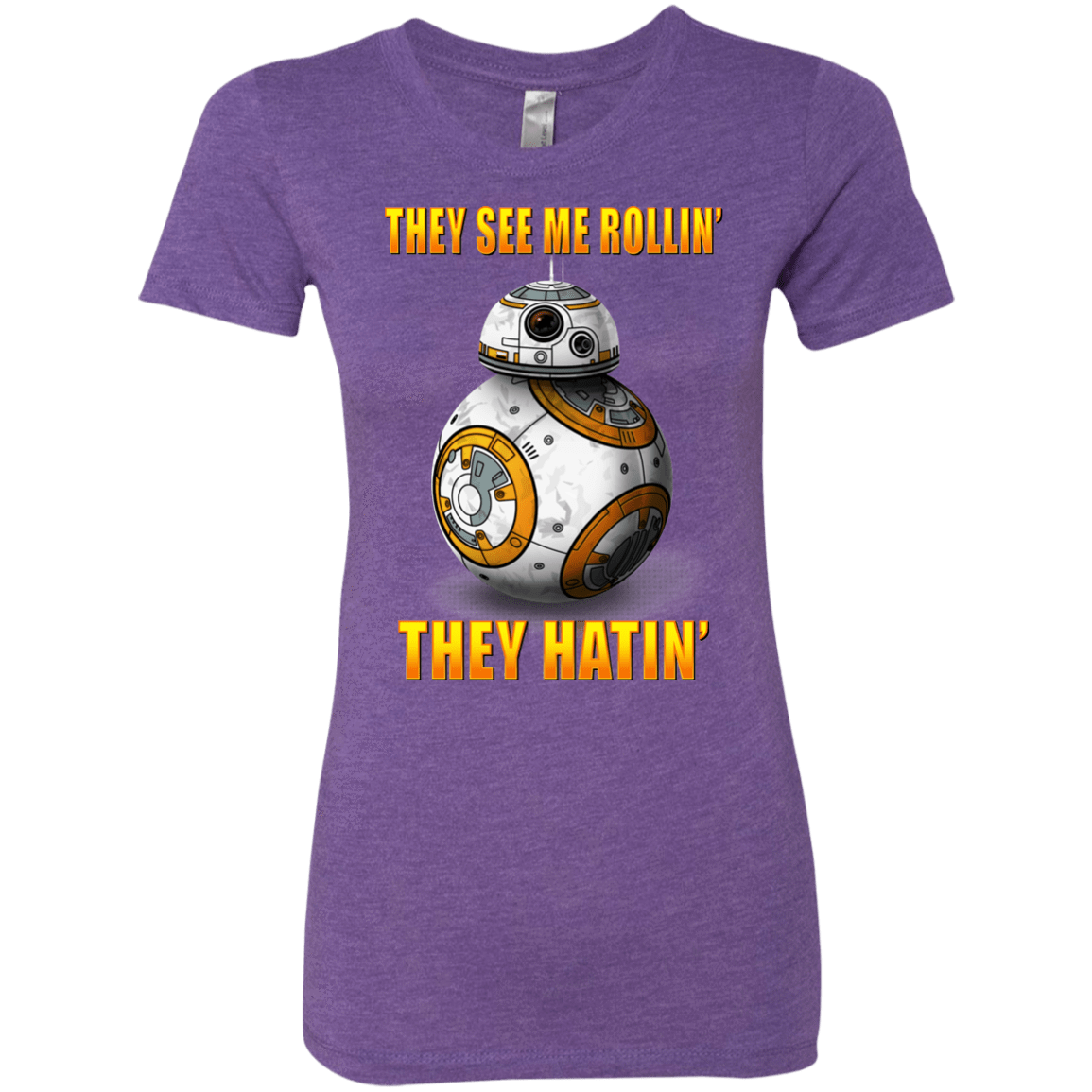 T-Shirts Purple Rush / Small BB8TSMR Women's Triblend T-Shirt