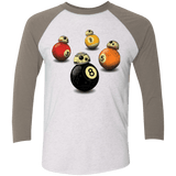 T-Shirts Heather White/Vintage Grey / X-Small BB9 Ball Men's Triblend 3/4 Sleeve