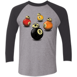 T-Shirts Premium Heather/ Vintage Black / X-Small BB9 Ball Men's Triblend 3/4 Sleeve