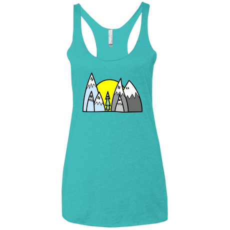 T-Shirts Tahiti Blue / X-Small Be Different Women's Triblend Racerback Tank