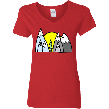 T-Shirts Red / S Be Different Women's V-Neck T-Shirt