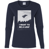 T-Shirts Navy / S Be Leaf Women's Long Sleeve T-Shirt