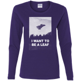 T-Shirts Purple / S Be Leaf Women's Long Sleeve T-Shirt