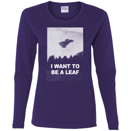 T-Shirts Purple / S Be Leaf Women's Long Sleeve T-Shirt