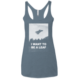 T-Shirts Indigo / X-Small Be Leaf Women's Triblend Racerback Tank