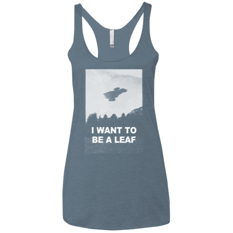 T-Shirts Indigo / X-Small Be Leaf Women's Triblend Racerback Tank
