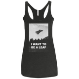 T-Shirts Vintage Black / X-Small Be Leaf Women's Triblend Racerback Tank