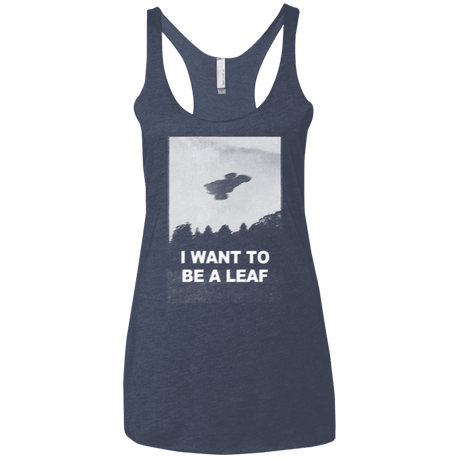 T-Shirts Vintage Navy / X-Small Be Leaf Women's Triblend Racerback Tank
