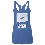 T-Shirts Vintage Royal / X-Small Be Leaf Women's Triblend Racerback Tank