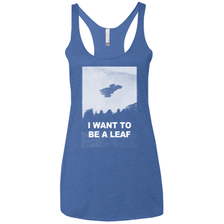 T-Shirts Vintage Royal / X-Small Be Leaf Women's Triblend Racerback Tank
