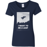 T-Shirts Navy / S Be Leaf Women's V-Neck T-Shirt