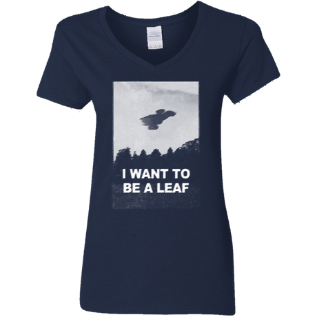 T-Shirts Navy / S Be Leaf Women's V-Neck T-Shirt