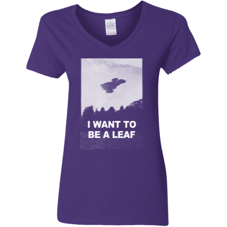 T-Shirts Purple / S Be Leaf Women's V-Neck T-Shirt