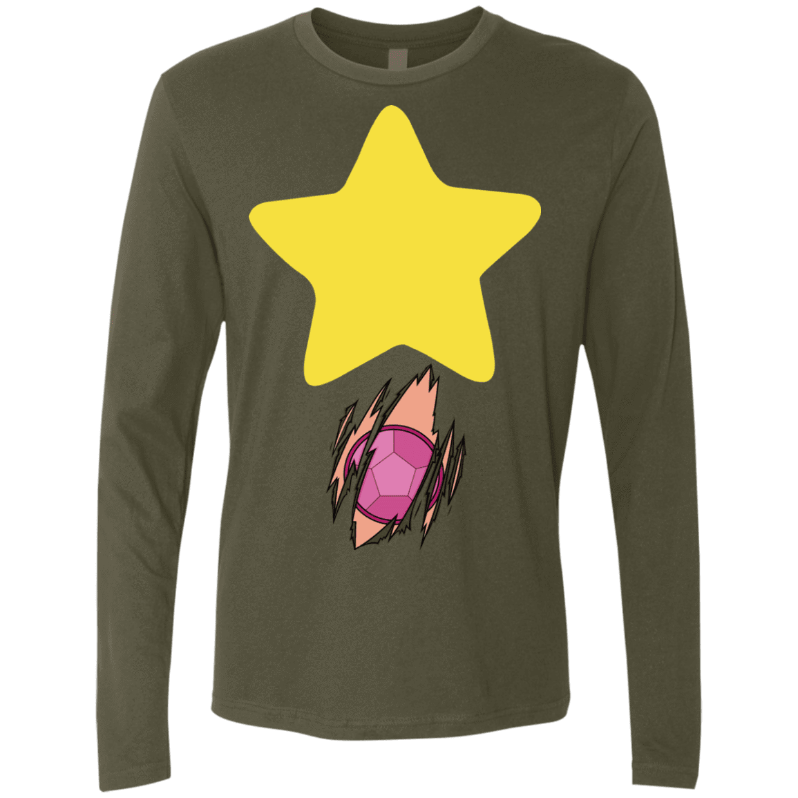 T-Shirts Military Green / S Be like Steven Men's Premium Long Sleeve