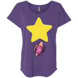 T-Shirts Purple Rush / X-Small Be like Steven Triblend Dolman Sleeve