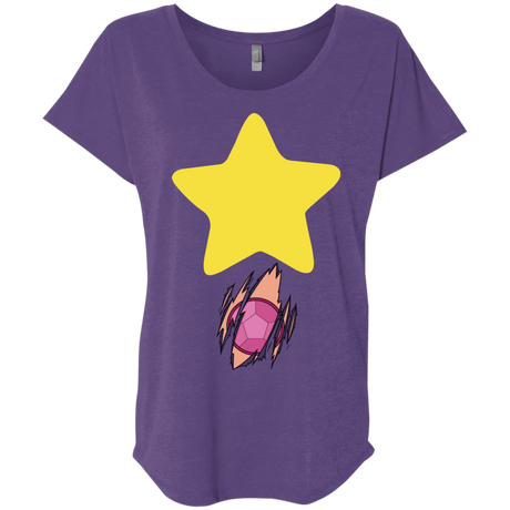 T-Shirts Purple Rush / X-Small Be like Steven Triblend Dolman Sleeve