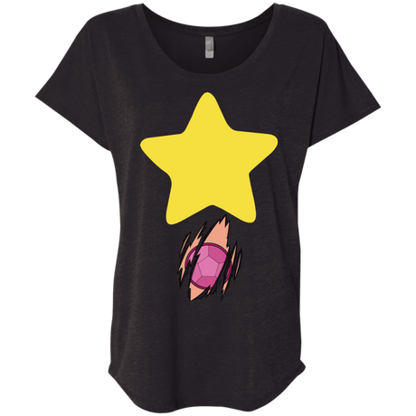 T-Shirts Vintage Black / X-Small Be like Steven Triblend Dolman Sleeve