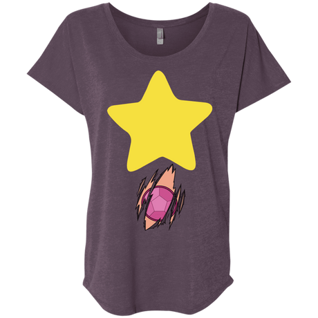 T-Shirts Vintage Purple / X-Small Be like Steven Triblend Dolman Sleeve