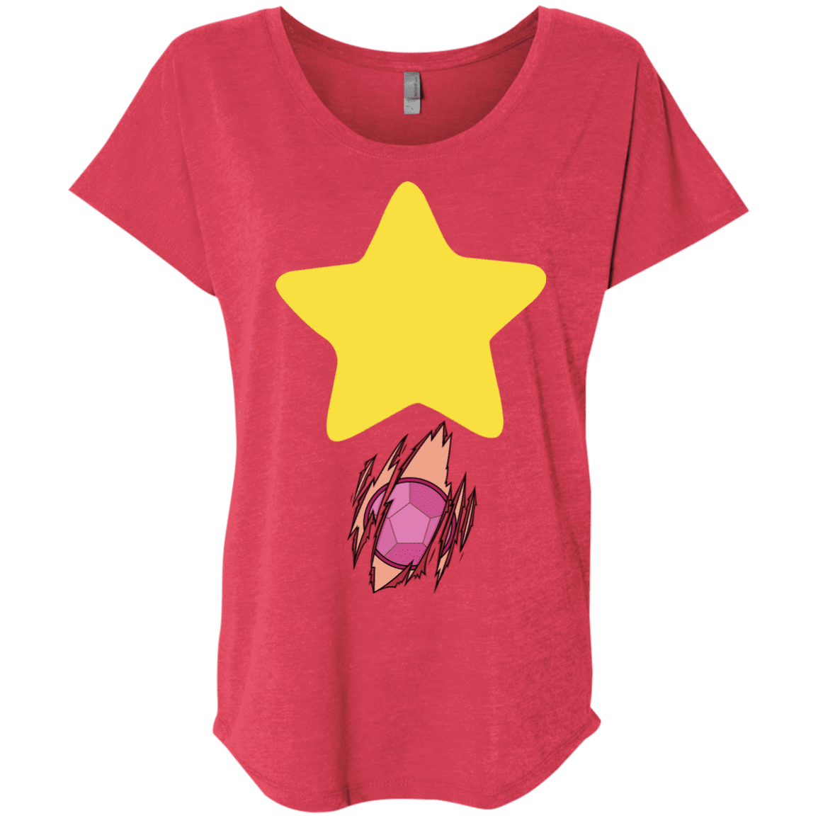 T-Shirts Vintage Red / X-Small Be like Steven Triblend Dolman Sleeve