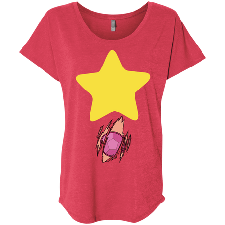 T-Shirts Vintage Red / X-Small Be like Steven Triblend Dolman Sleeve