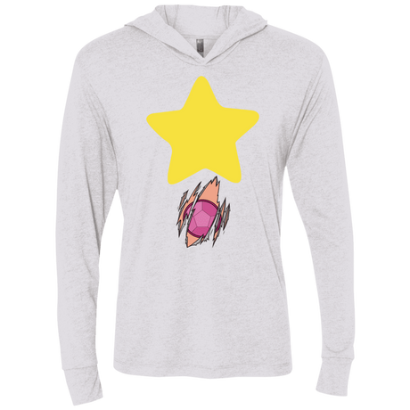 T-Shirts Heather White / X-Small Be like Steven Triblend Long Sleeve Hoodie Tee