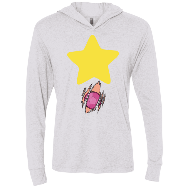 T-Shirts Heather White / X-Small Be like Steven Triblend Long Sleeve Hoodie Tee