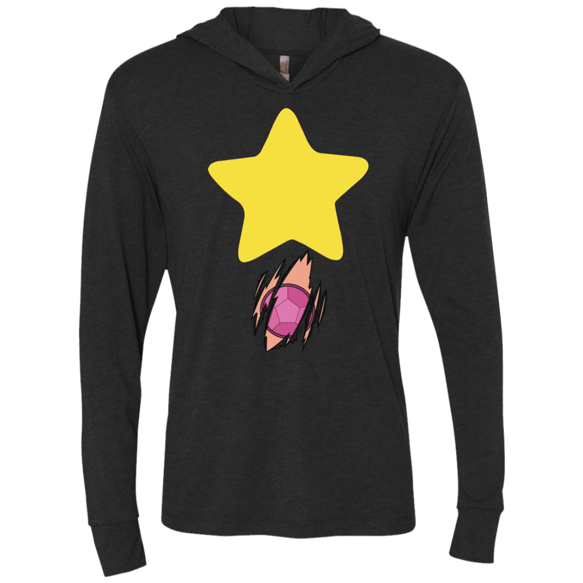 T-Shirts Vintage Black / X-Small Be like Steven Triblend Long Sleeve Hoodie Tee