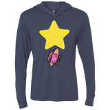 T-Shirts Vintage Navy / X-Small Be like Steven Triblend Long Sleeve Hoodie Tee