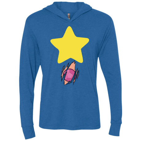 T-Shirts Vintage Royal / X-Small Be like Steven Triblend Long Sleeve Hoodie Tee