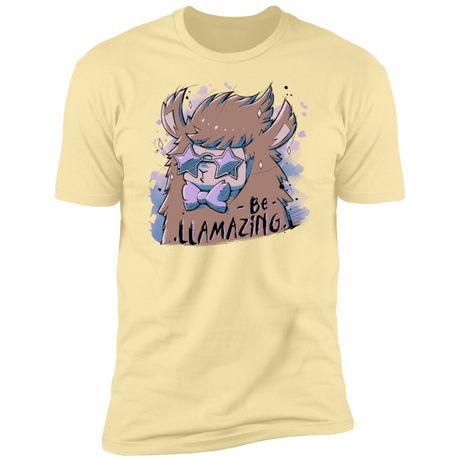 T-Shirts Banana Cream / S Be Llamazing Men's Premium T-Shirt