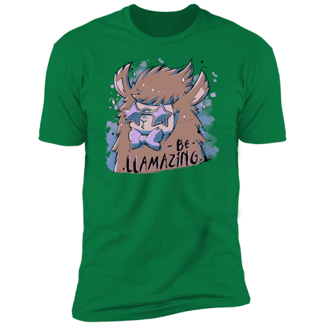 T-Shirts Kelly Green / S Be Llamazing Men's Premium T-Shirt