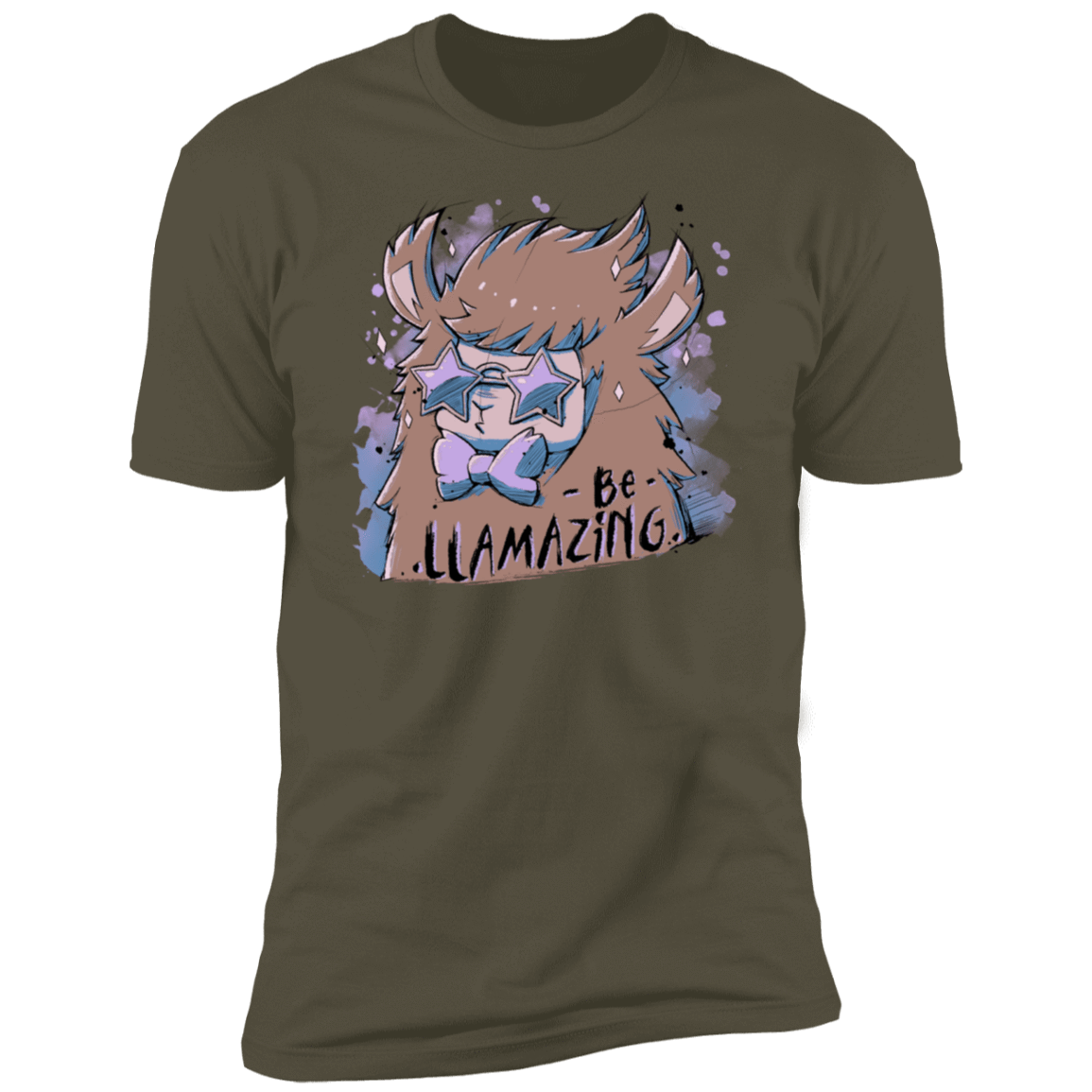 T-Shirts Military Green / S Be Llamazing Men's Premium T-Shirt