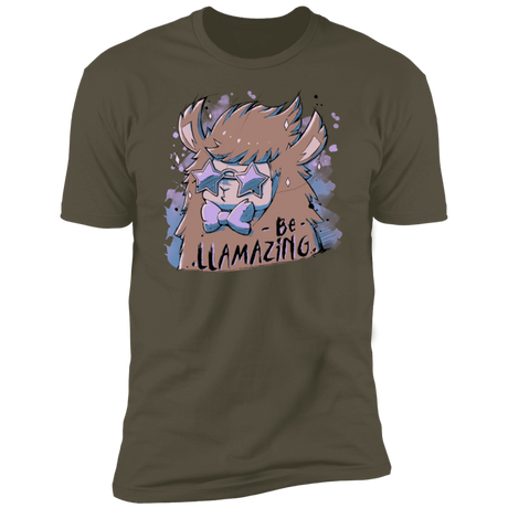 T-Shirts Military Green / S Be Llamazing Men's Premium T-Shirt