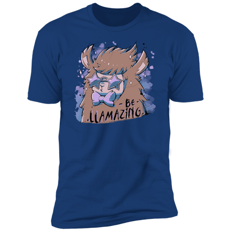 T-Shirts Royal / S Be Llamazing Men's Premium T-Shirt