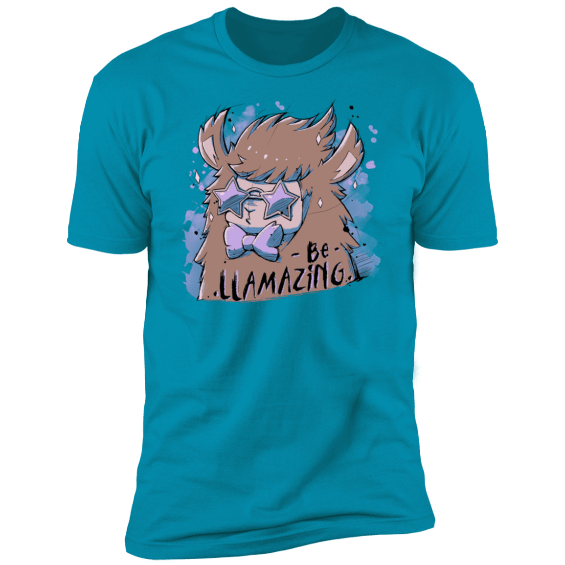 T-Shirts Turquoise / S Be Llamazing Men's Premium T-Shirt