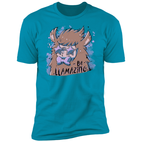 T-Shirts Turquoise / S Be Llamazing Men's Premium T-Shirt