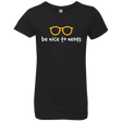 T-Shirts Black / YXS Be Nice To Nerds Girls Premium T-Shirt