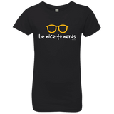 T-Shirts Black / YXS Be Nice To Nerds Girls Premium T-Shirt